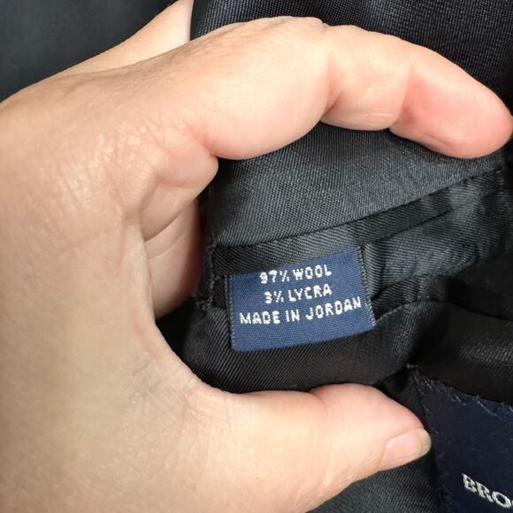 Brooks Brothers 346 Wool Stretch Charcoal Gray Pin Stripe Blazer Men's 46L - Picture 14 of 14